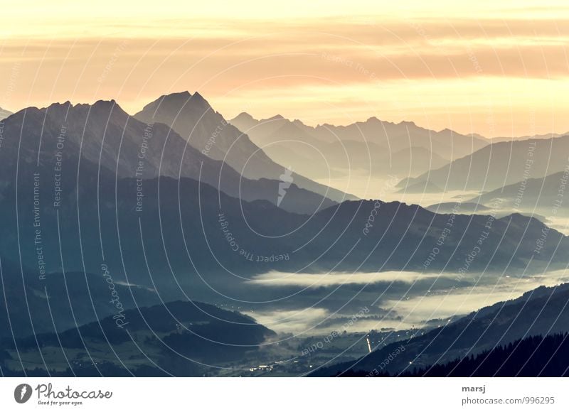 Wünsche euch allen ein gutes neues Jahr! Natur Landschaft Sonnenaufgang Sonnenuntergang Sommer Herbst Schönes Wetter Alpen Berge u. Gebirge träumen