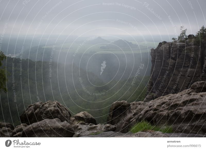 Amon Sûl - Weathertop - Wetterspitze Berge u. Gebirge wandern Landschaft Himmel Gewitterwolken Nebel Regen Gras Wald Felsen Sächsische Schweiz Schlucht Stein