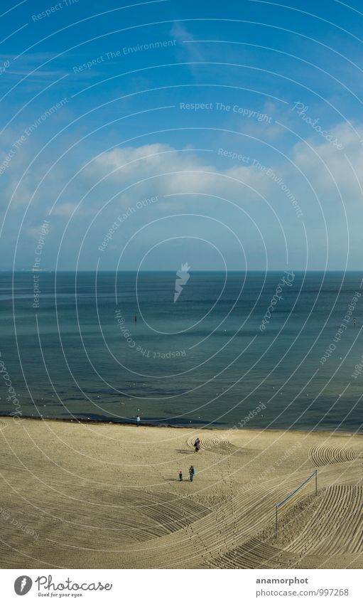 Strandordnung Freude Ferien & Urlaub & Reisen Tourismus Ausflug Ferne Sommer Sommerurlaub Sonne Meer Himmel Schönes Wetter Küste Ostsee Fußspur