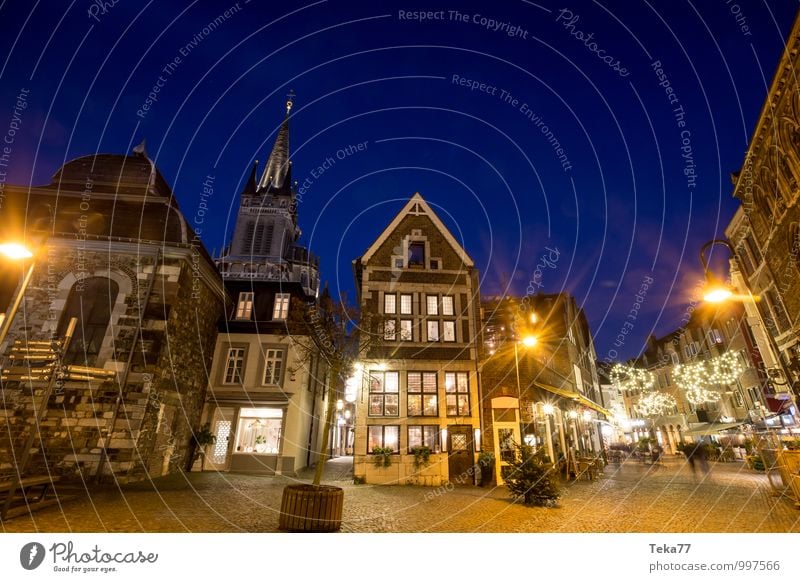 AAchen des NACHTS kaufen Winter Weihnachten & Advent Mensch Aachen Stadt Stadtzentrum Altstadt Haus Platz Sehenswürdigkeit Abenteuer Religion & Glaube Handel