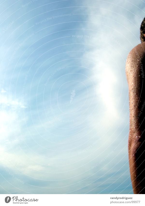 Randfigur Wolken Segeln Am Rand braun nass Allgäu Sommer Freude Himmel Mensch Schwimmen & Baden Wasser Wassertropfen forgensee Sonne