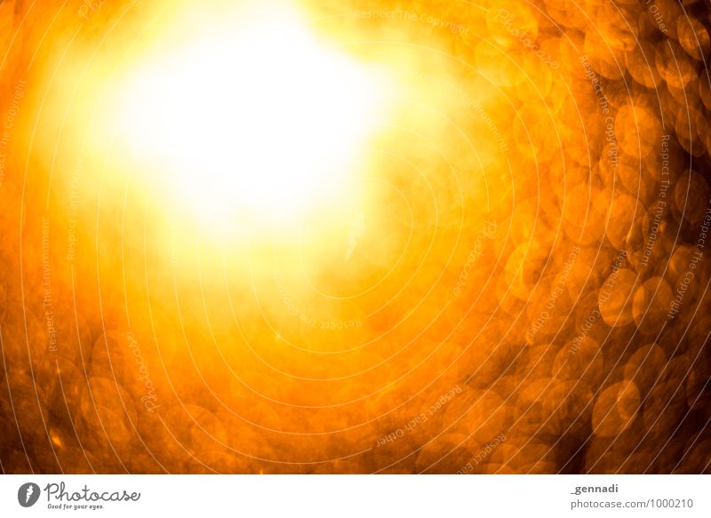 Tunnel into the light Flare Illuminate Light (Natural Phenomenon) Speed of light Blur Background picture Lighting Circle Orange Warmth Halo Colour photo