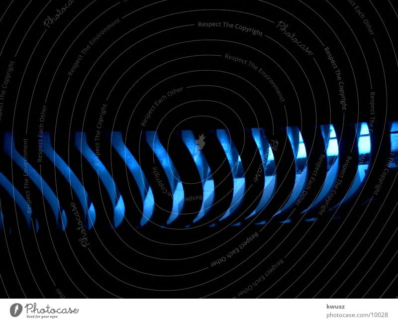 blue slats II Light Lamp Photographic technology Blue Disk