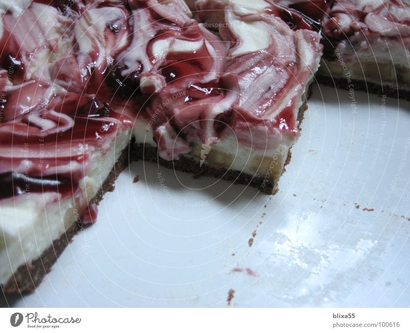 delicious cake (2 of 3) Cake Cream Cherry Dough Plate Part Creamy Baked goods Birthday Joy smudged Crockery piece Partially visible