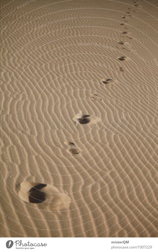 Desert death. Environment Nature Esthetic Footprint Sand Sahara Tracks Time Past Transience Pattern Structures and shapes Colour photo Subdued colour