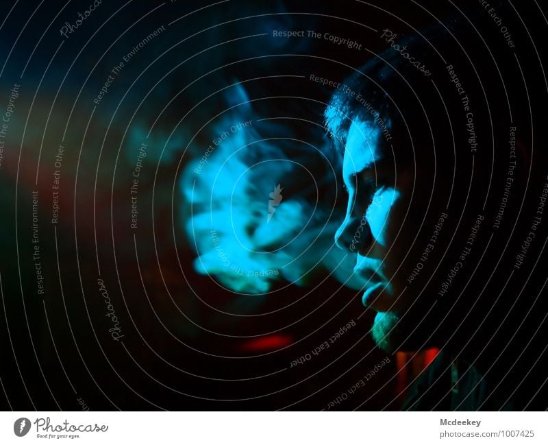 Too much thought Human being Masculine Head Hair and hairstyles Face Eyes Nose Mouth Lips 1 18 - 30 years Youth (Young adults) Adults Breathe Think To enjoy