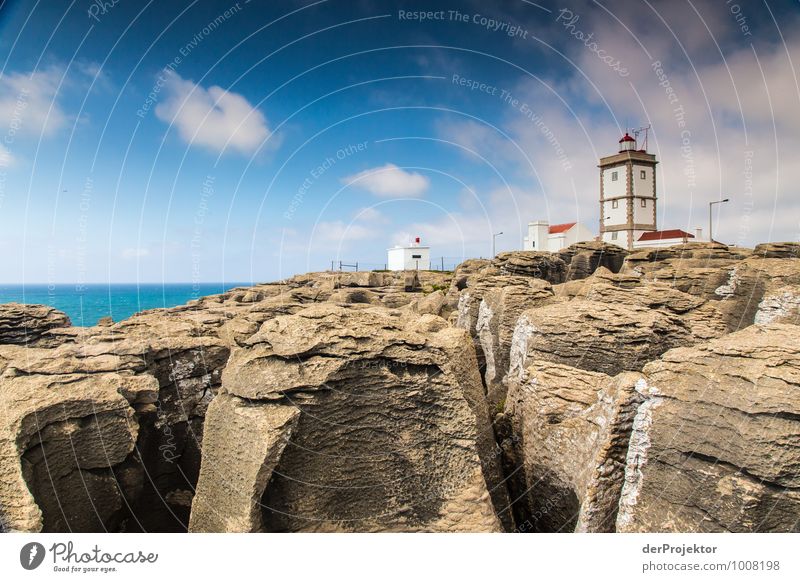 Lighthouse near Cabo Carvoeiro with rocks Vacation & Travel Tourism Trip Adventure Far-off places Freedom Summer vacation Environment Nature Landscape Plant