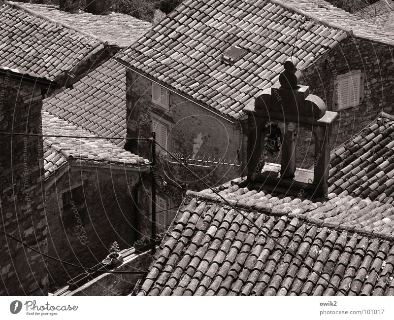 Mediterranean Roof Landscape House (Residential Structure) Istria Village Downtown Old town Populated Church Building Wall (barrier) Wall (building) Facade