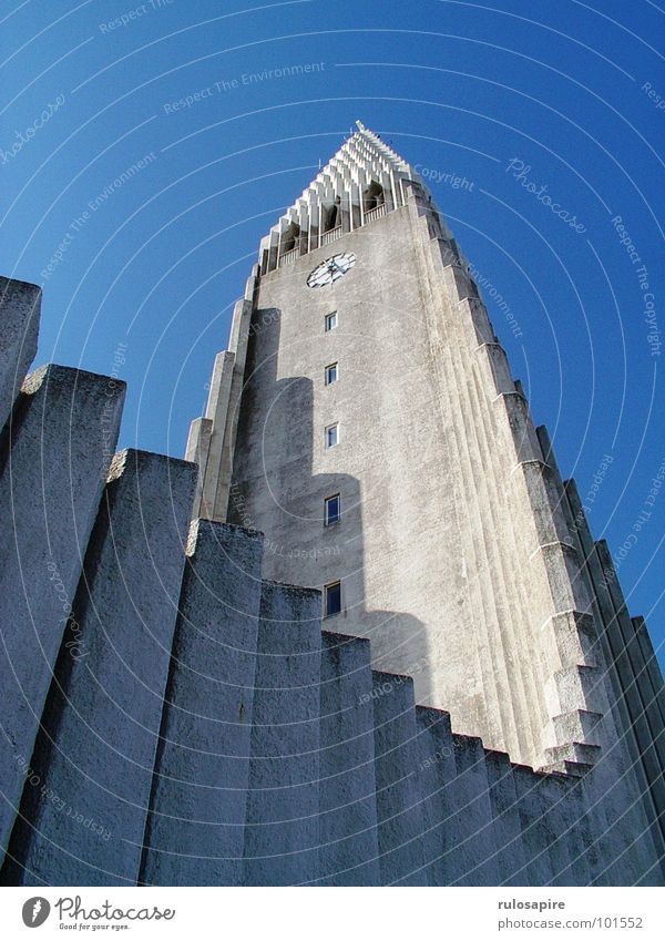 Hallgrímskirkja Reykjavík Iceland House of worship church Religion and faith Sky Blue