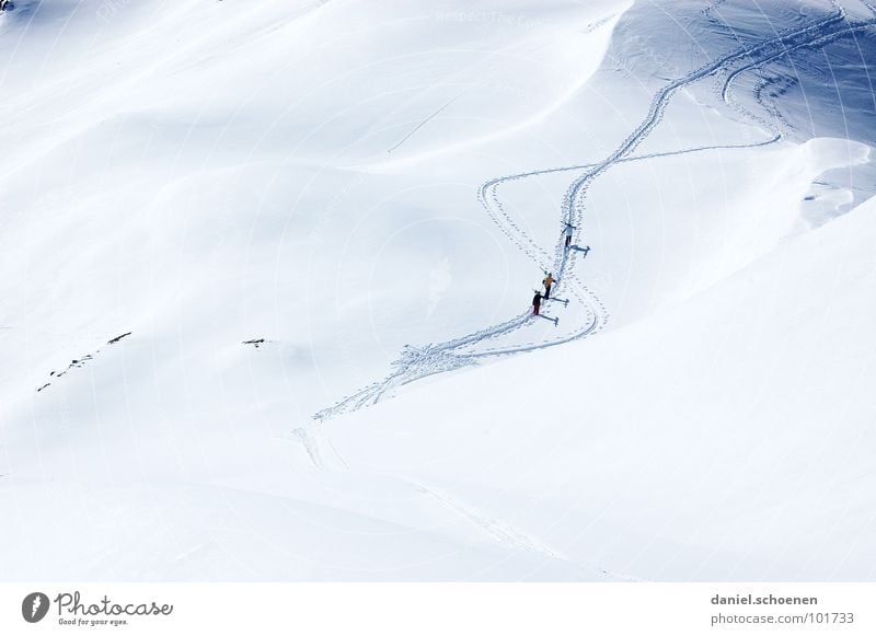 Soon it will be time again !!! Deep snow Glacier Ski tour Peak Mountaineering Hiking Switzerland Skiing Winter Winter sports Tracks White Background picture