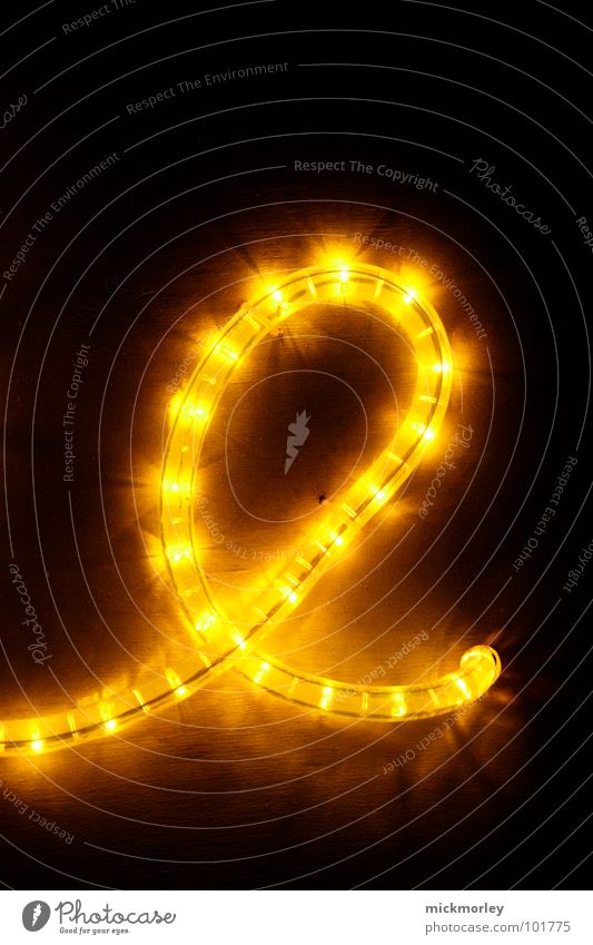 light chain 01 Light Lamp Yellow Red Dark Night Eerie Letters (alphabet) Detail Chain LED snake of light scary Traffic light Meandering