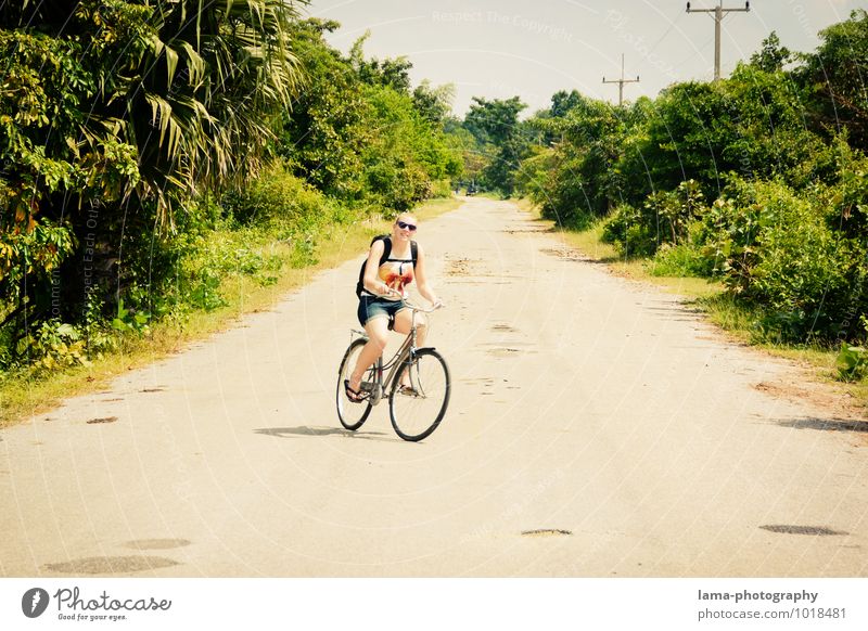 THE LIGHTNESS OF BEING Vacation & Travel Summer Sun Cycling Nature Landscape Sunlight Plant Virgin forest Sukothai Thailand Asia Street Lanes & trails Driving