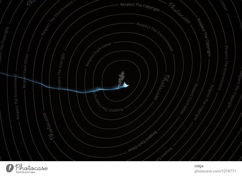 A shooting star for almo. Great art ;-) Sky Night sky Moon Exceptional Thin Long Funny Black Movement Universe Skid slide Lighting effect Line Stripe