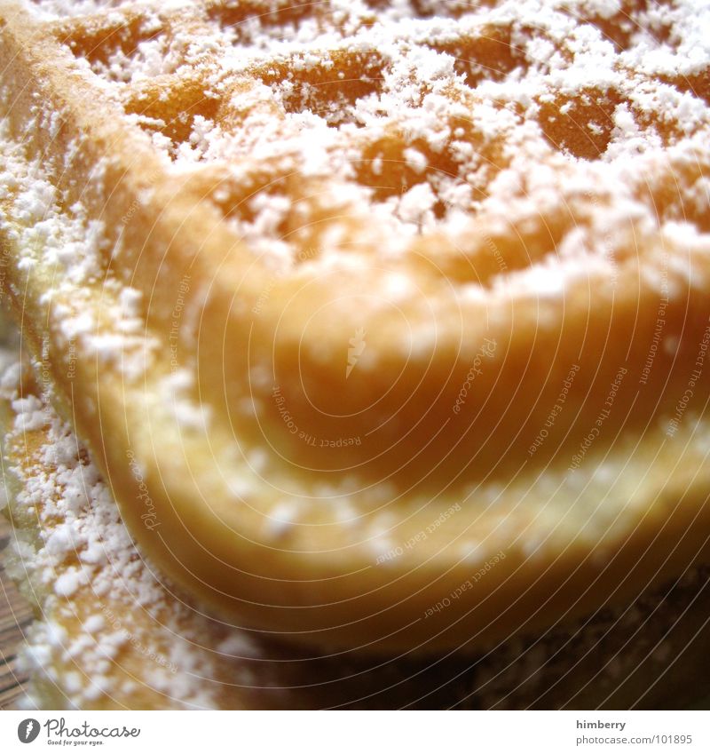 waffle corner Colour photo Multicoloured Close-up Detail Macro (Extreme close-up) Structures and shapes Copy Space top Contrast Shallow depth of field Food