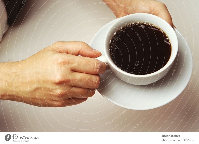 I have a tea cup Macro (Extreme close-up) Beverage Close-up hands white cup clean hot Drinking