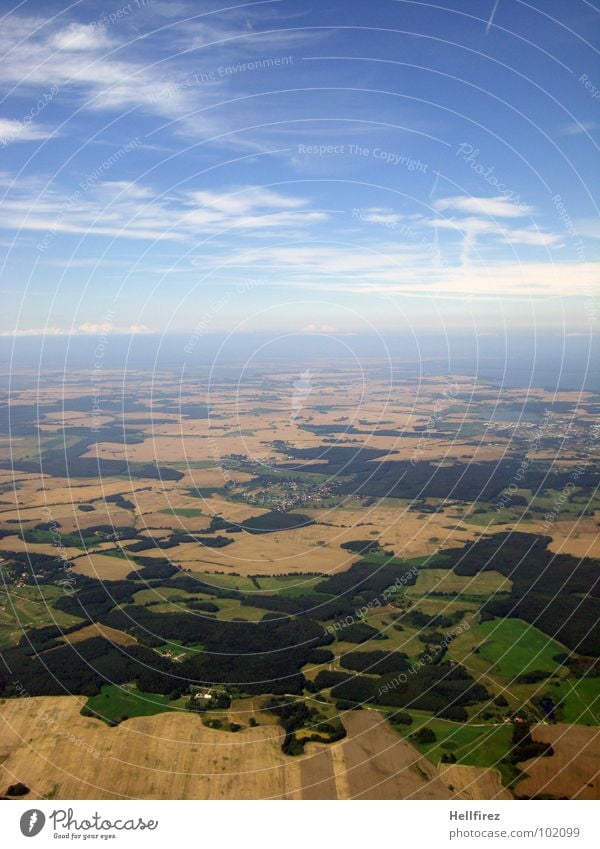 flyfly Clouds Field Structures and shapes Agriculture Measurement Topography Forest Hill Horizon Bad weather Beach Coast Sky Aviation Earth Baltic Sea evil