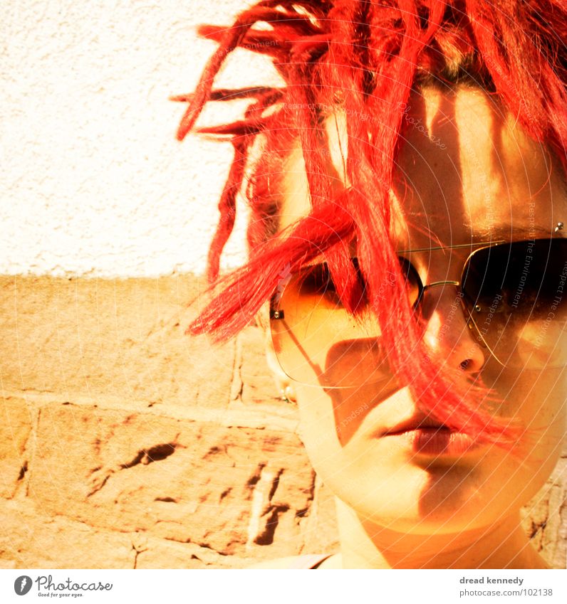 dreaddy Colour photo Exterior shot Close-up Copy Space left Copy Space top Copy Space bottom Day Light Shadow Sunlight Central perspective Portrait photograph