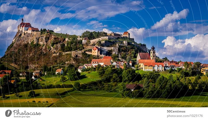 The Riegersburg in summer Tourism Trip Summer vacation Mountain Nature Landscape Clouds Climate Beautiful weather Meadow Field Graz Südsteiermark