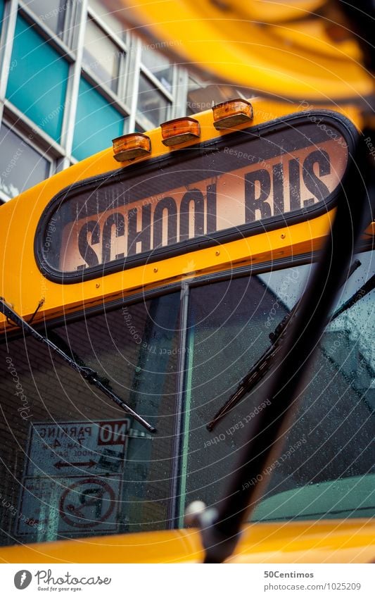 school bus Education Schoolchild Student Study University & College student Public transit Bus School bus Experience Success New York City Colour photo