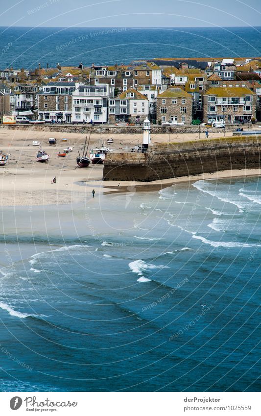 St Ives at low tide Vacation & Travel Tourism Trip Far-off places Freedom Sightseeing City trip Environment Nature Landscape Waves Coast Fishing village