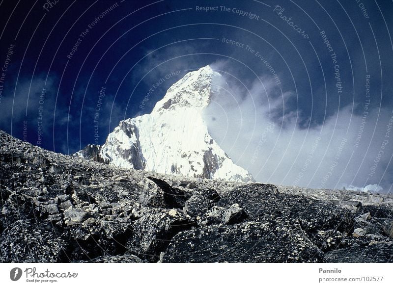 The mountain Clouds Nepal Beautiful Mountain Landscape Minolta Stone