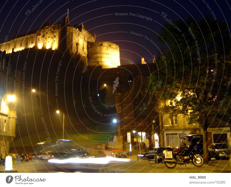 Edinburgh_2 Night Long exposure Scotland Light Historic Castle