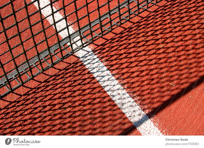 line management Net Line Shadow Red White Tennis Tartan Ball Sports Tennis court Sporting Complex Playing Service Summer Player Adversary Jump Success