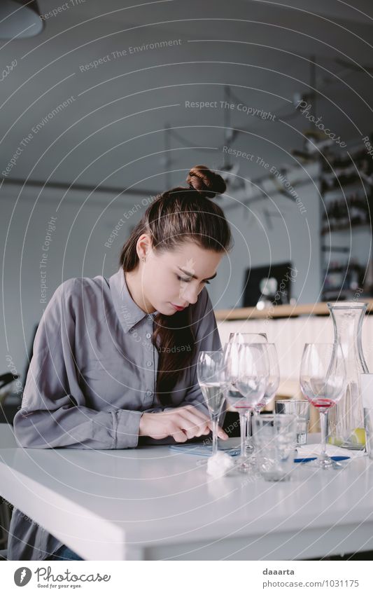 on a break Beverage Bottle Glass Lifestyle Elegant Style Harmonious Relaxation Leisure and hobbies Trip Adventure Freedom Feminine Hair and hairstyles Hang