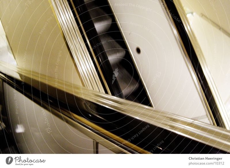 escalators*intersection Escalator Stairs Road junction Shopping center Technology Movement Downward Upward