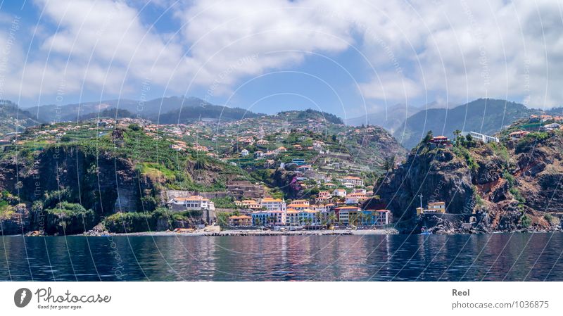 Ponta do Sol Nature Landscape Elements Water Sky Clouds Summer Agricultural crop Coast Ocean Atlantic Ocean Island Madeira Cliff Europe Village Fishing village