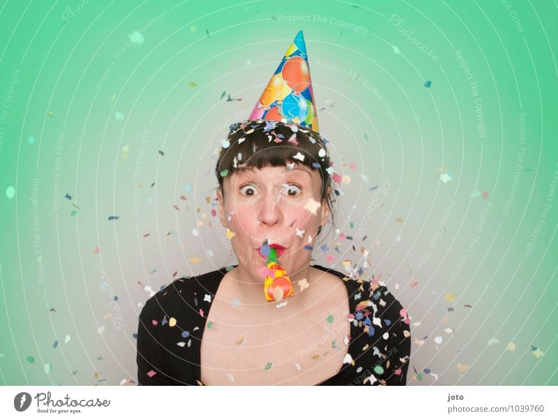 Confetti series "coloured" Life Feasts & Celebrations Carnival New Year's Eve Birthday Human being Young woman Youth (Young adults) Throw Brash Free Happy