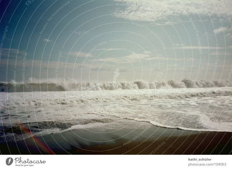 Beach with waves or also: el paradiso Waves Clouds Vacation & Travel Coast Guatemala Central America Sky Sand Blue Paradise