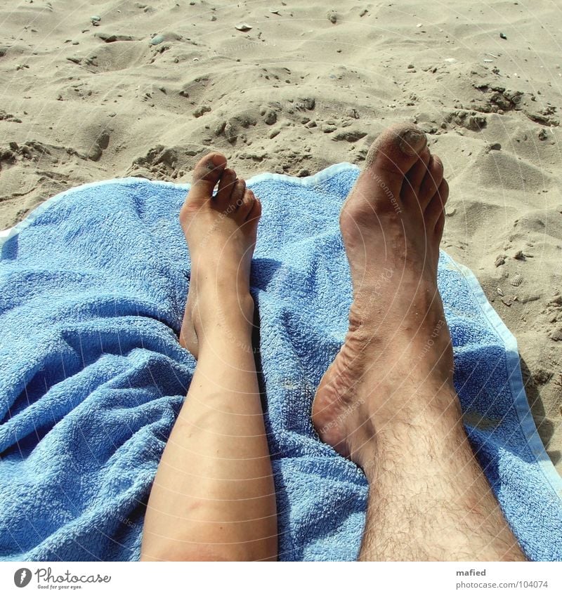 family resemblance Summer Beach Towel Toes Small Large Vacation & Travel Leisure and hobbies Human being Sand Feet Barefoot