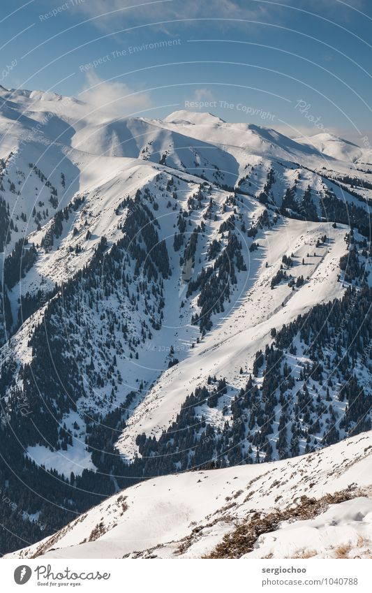 mountains / shadows / light Snowboard Environment Nature Landscape Forest Hill Rock Alps Mountain Tianshan Peak Snowcapped peak Cool (slang) Snowboarding