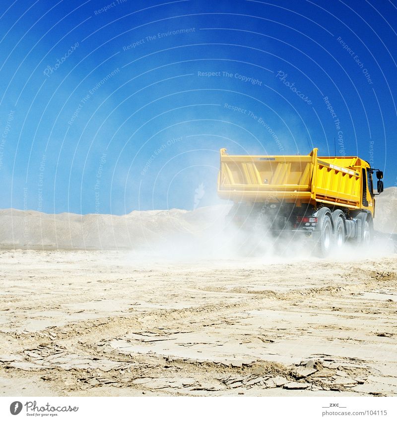 car_01 Truck Industrial Photography Yellow Transport Logistics Sky almost blue hight contrast Build