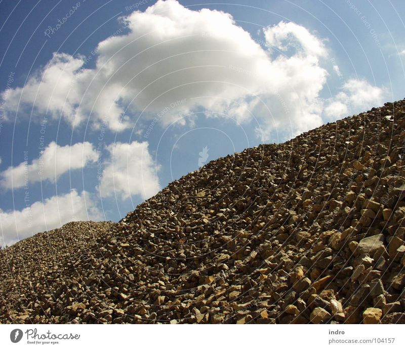 stone mountains Quarry Clouds Slagheap Stone Landscape Mountain Contrast