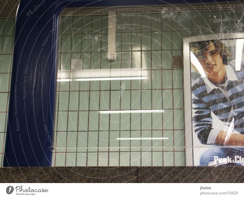 frankfurt 3 Poster Underground Train window View from a window Partially visible Section of image In transit Subway station Artificial light Reflection