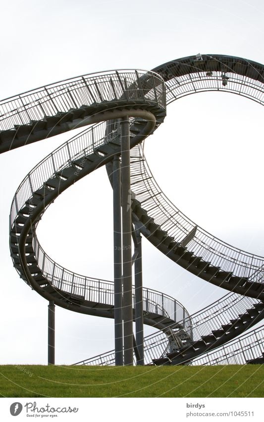 tiger and turtle Design Sightseeing Art Work of art Architecture Duisburg Stairs Tourist Attraction Esthetic Elegant Tall Culture Curved Roller coaster