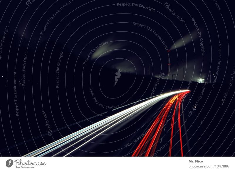 On the highway at night at twenty to one Vacation & Travel Environment Night sky Transport Traffic infrastructure Passenger traffic Rush hour Road traffic