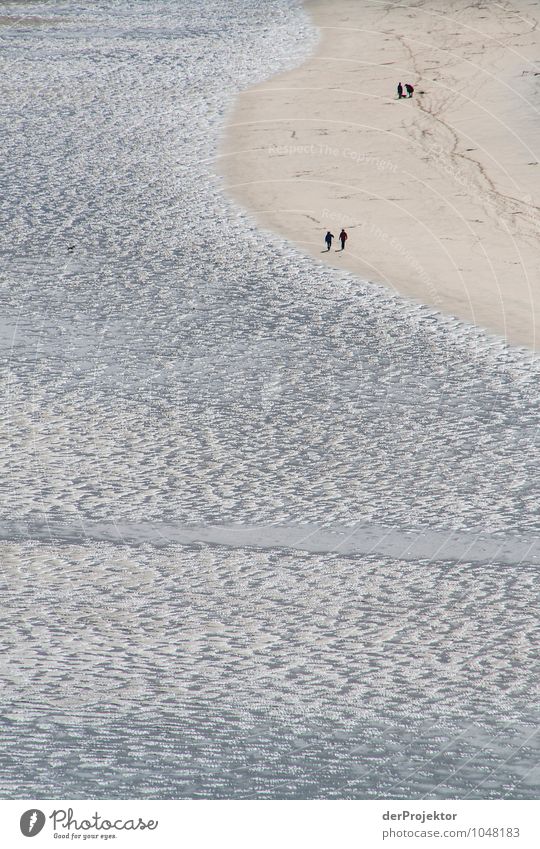 Beach walk at low tide Vacation & Travel Tourism Trip Adventure Far-off places Freedom Ocean Hiking Human being Couple Environment Nature Landscape Plant Spring