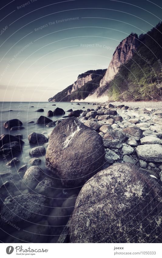 inspiration Vacation & Travel Island Nature Landscape Sky Horizon Beautiful weather Rock Coast Beach Baltic Sea Rügen Large Tall Round Blue Brown Gray Green