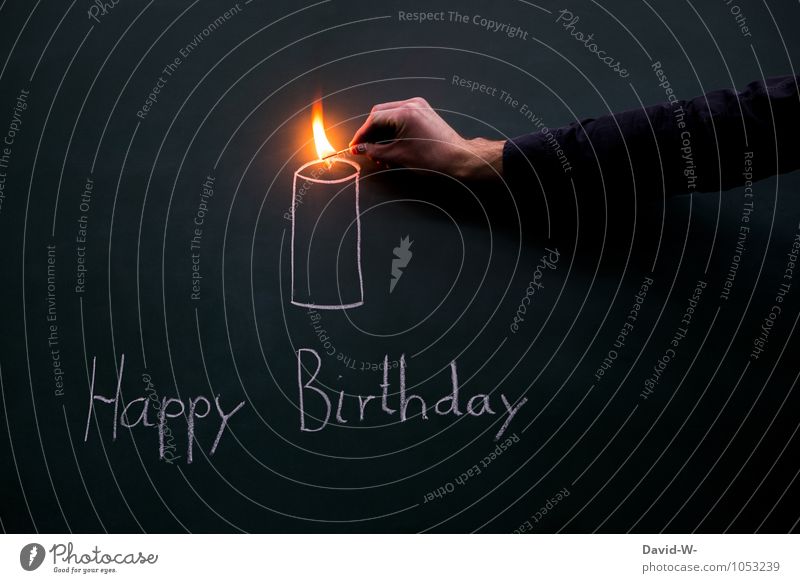 Happy Birthday Elegant Style Contentment Meditation Feasts & Celebrations Classroom Blackboard Student Teacher Masculine Adults Hand Art Artist Painter