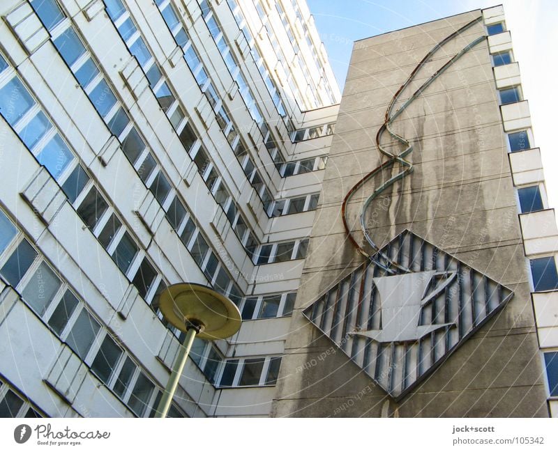 Coffee (cold) Symbol On facade Hot drink Coffee cup Restaurant GDR Pictogram Post-war modernism Downtown Berlin Complex of buildings Facade Signs and labeling