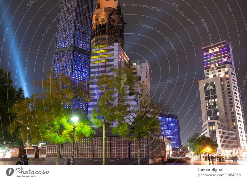 Festival of Lights in Berlin Tourism festival of lights Event Germany Europe Capital city Downtown Church Ruin Architecture Tourist Attraction Landmark