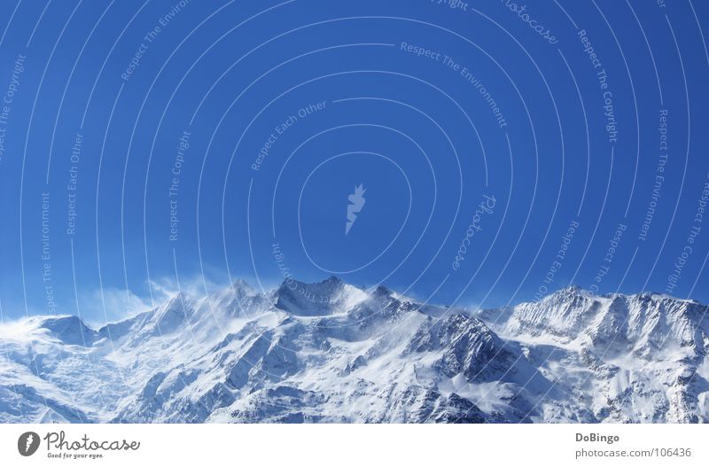 mountain worlds Switzerland Mountain range Saas-Grund 4,000 Stone Austria Alpine Confederate Sanddrift Barrier Border Canton Wallis Vacation & Travel Winter