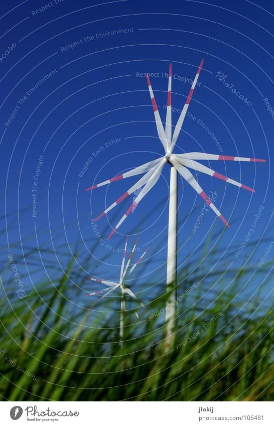 Generator II Wind energy plant Current Propeller Renewable energy Climate change Eco-friendly Environmental protection Rotate Field Electricity Air