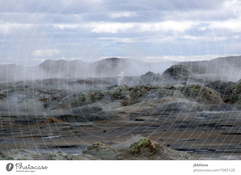 ICELAND / Námafjall [9] Environment Nature Landscape Plant Elements Earth Sand Fire Air Water Sky Clouds Climate Storm Warmth Hill Rock Mountain Canyon Hot