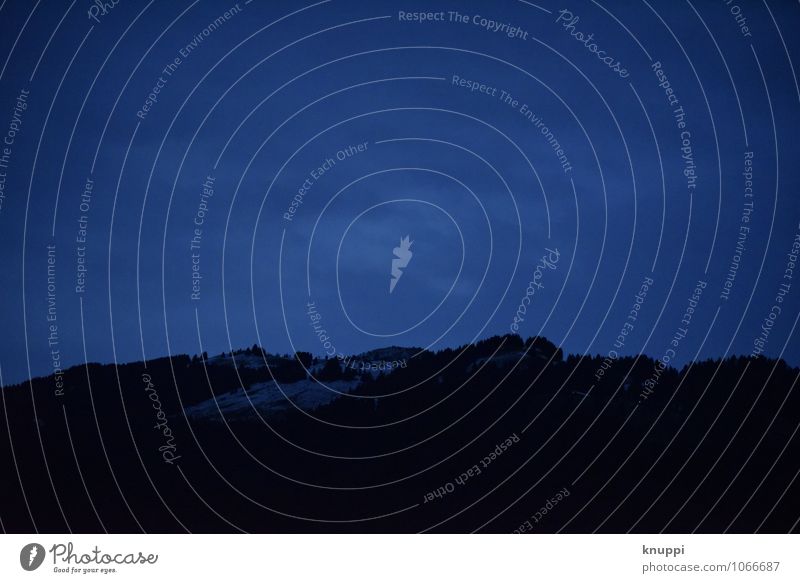 Blue hour Environment Nature Landscape Air Sky Clouds Night sky Sun Sunrise Sunset Sunlight Winter Climate change Bad weather Snow Forest Hill Alps Mountain