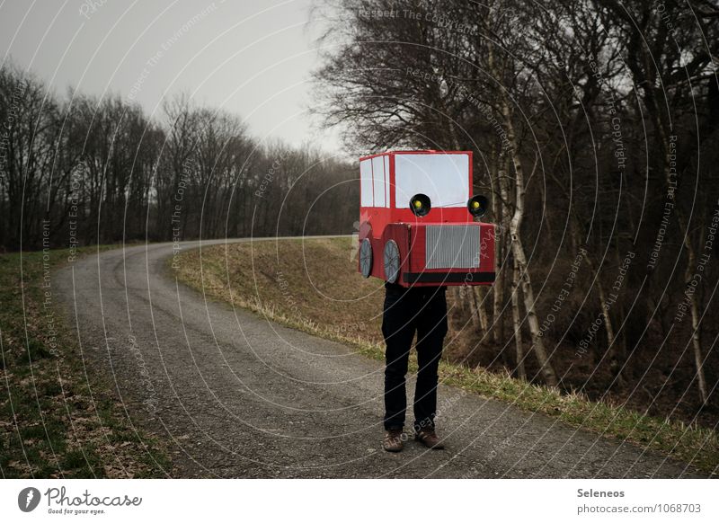 cardboard machine Playing Trip Adventure Far-off places Freedom Human being 1 Environment Nature Transport Means of transport Traffic infrastructure