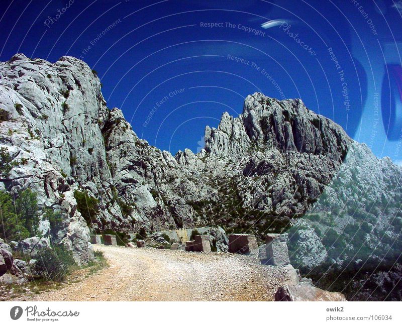 Where once Winnetou ... Mountain Ski run Landscape Cloudless sky Climate Beautiful weather Mali Halan Southeastern Europe Transport Traffic infrastructure